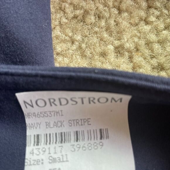 Zella Live In High Waist Mini Flare Leggings - Navy / Black Stripe - S NWOT - Picture 4 of 10